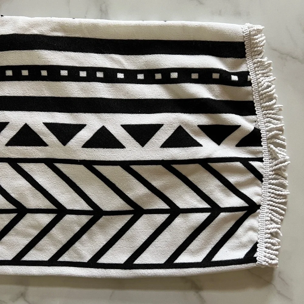Indian Mandala Microfiber Round Beach‎ Blanket Tassels Water Absorbent Towel